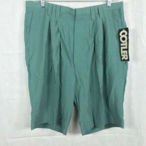 NWT Cotler Shorts Mens Sz 40 Vintage 1980s DEADSTOCK Green‎ Pleated Casual
